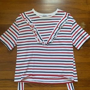 ZARA Striped T Shirt. Size Small